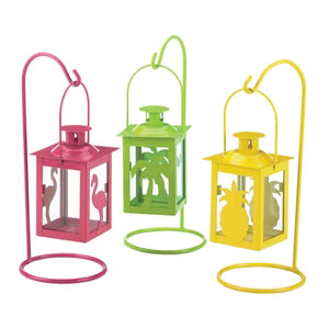 Set of 3 Tropical Mini Lanterns