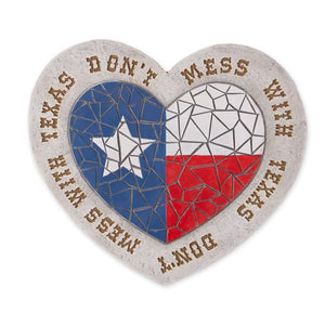Texas Proud Stepping Stone - Don’t Mess With Texas Heart Flag