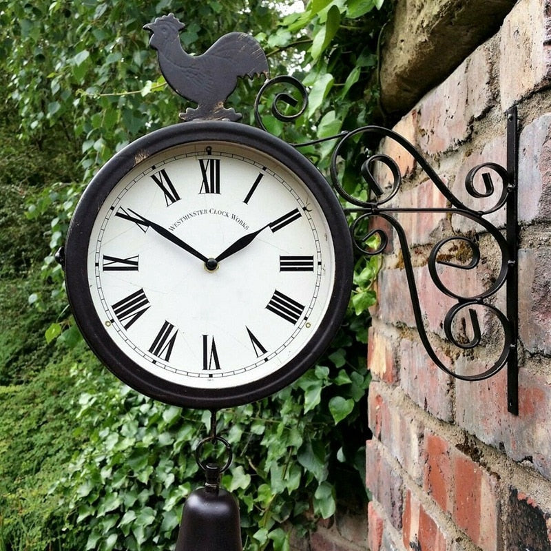 Double-sided Vintage Garden Clock