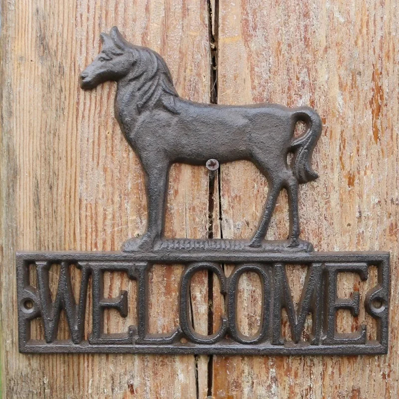 Cast Iron Welcome Sign – Garden Plaque