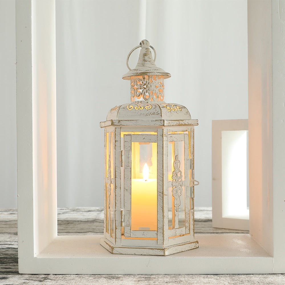 Rustic Candle Lantern 2 PC