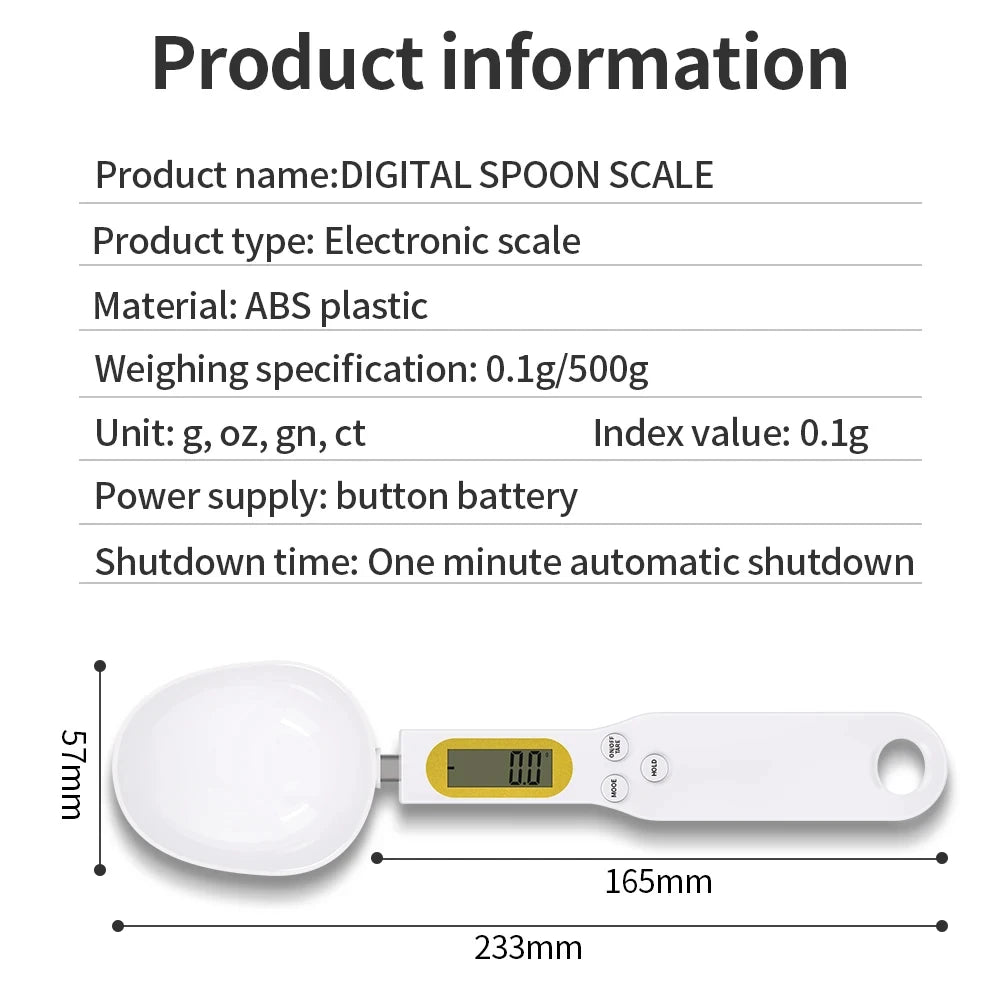 Digital Spoon Scale – 500g LCD Precision Tool