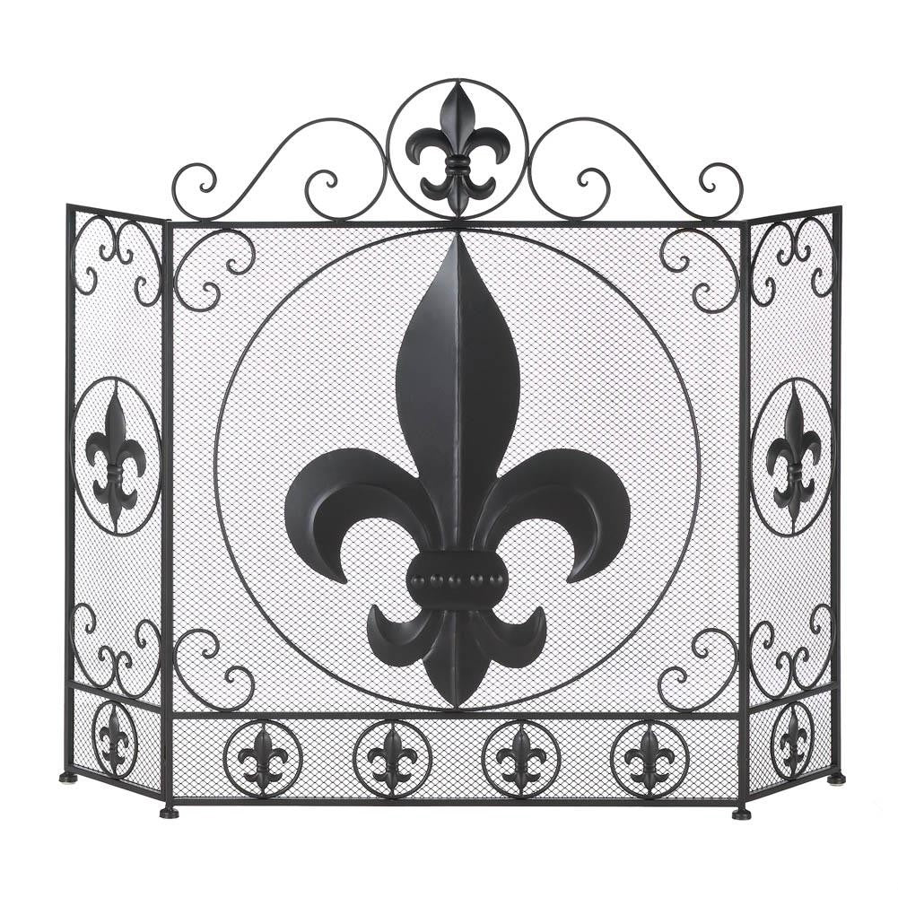 Fleur-De-Lis Fireplace Screen