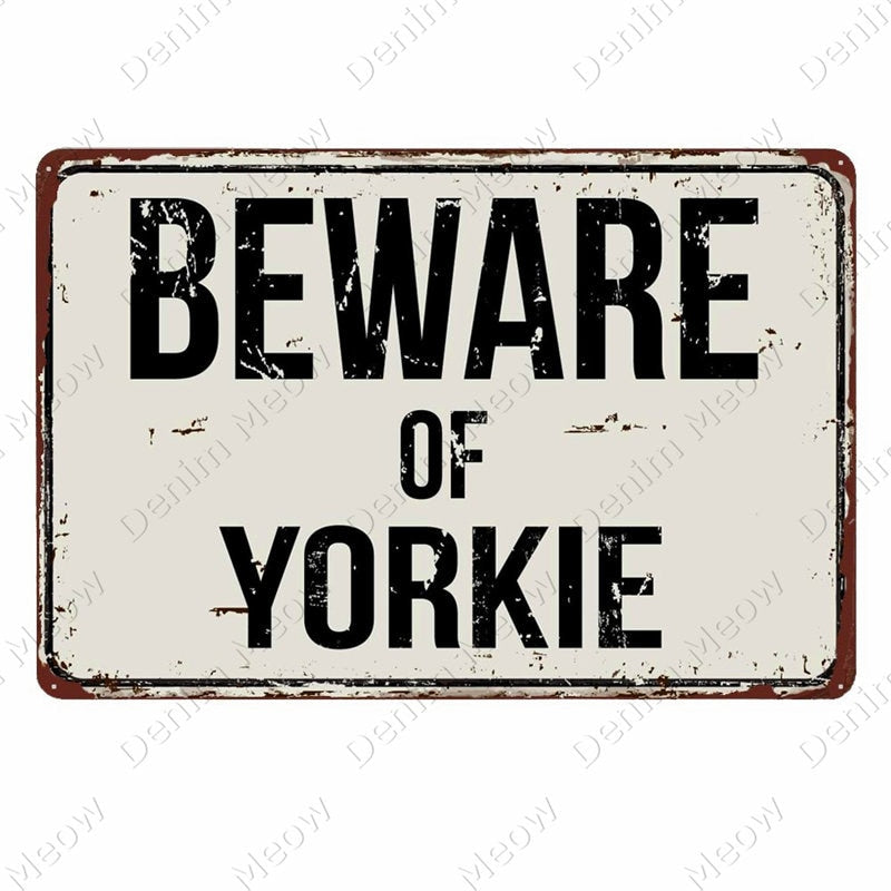 Vintage Pet Yorkshire Terrier Metal Tin Sign Pub Bar
