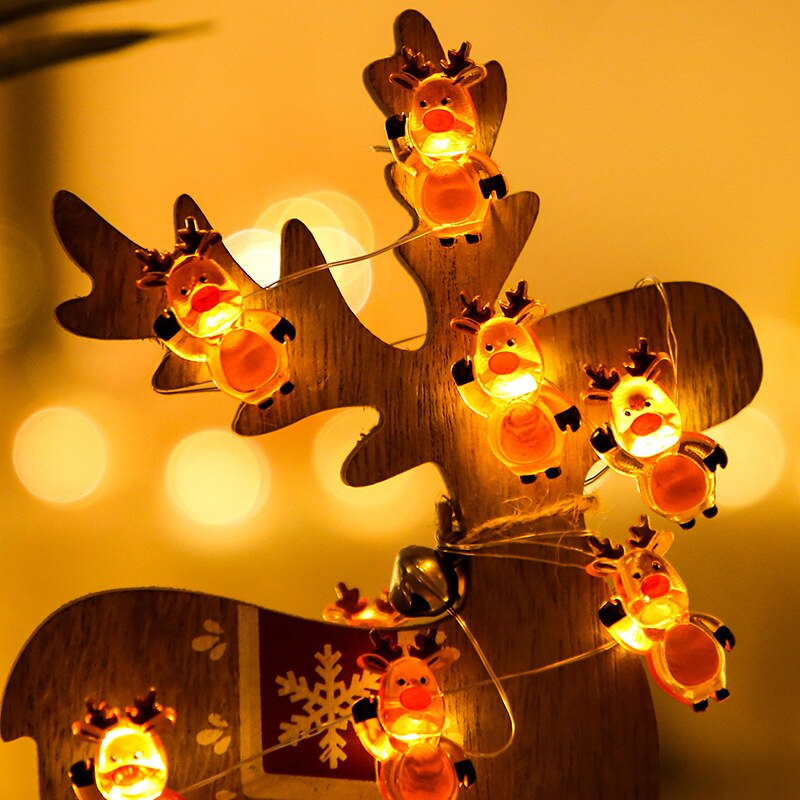 Figurine Christmas Tree LED Garland String Light Christmas Ornaments