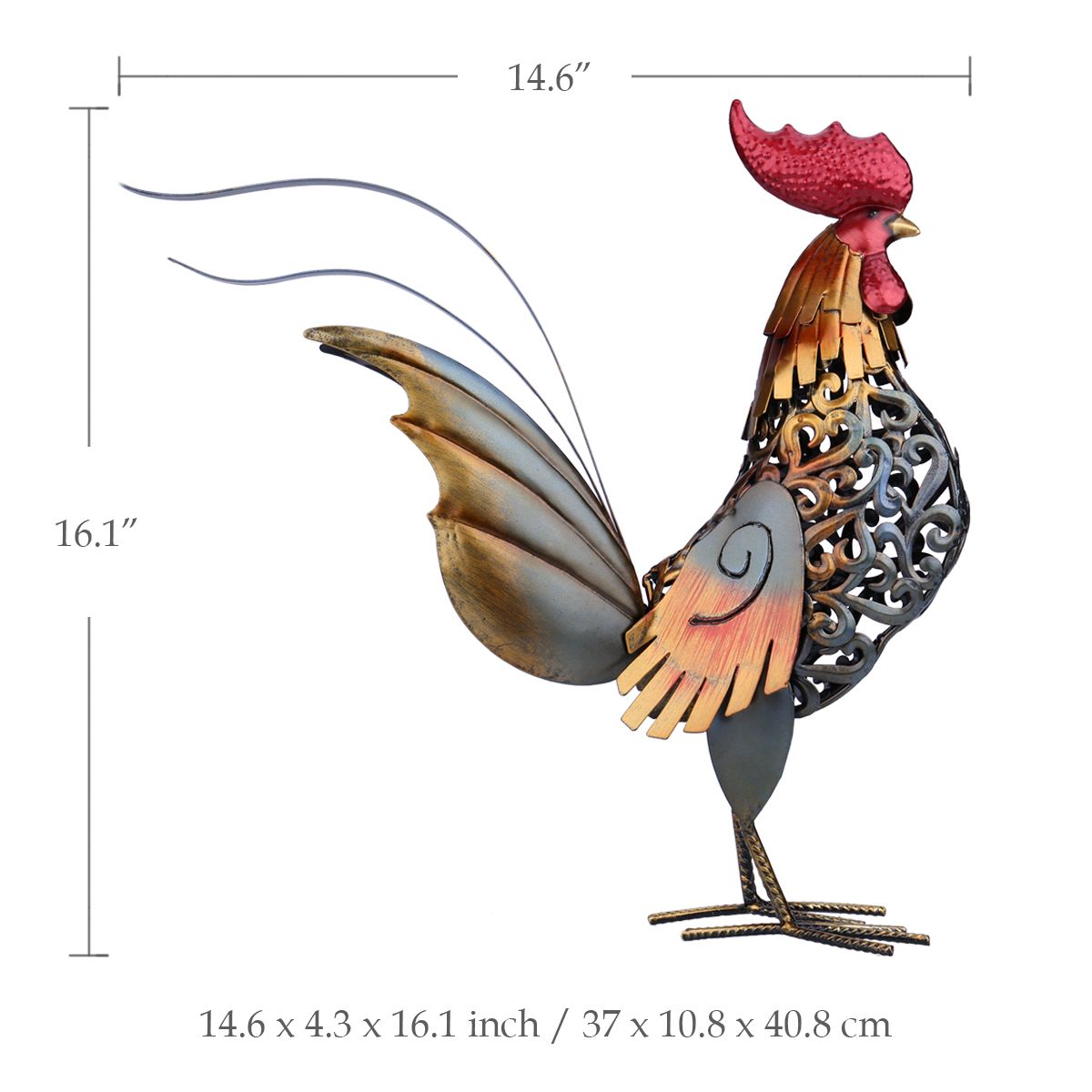 Colorful Craft Iron Rooster
