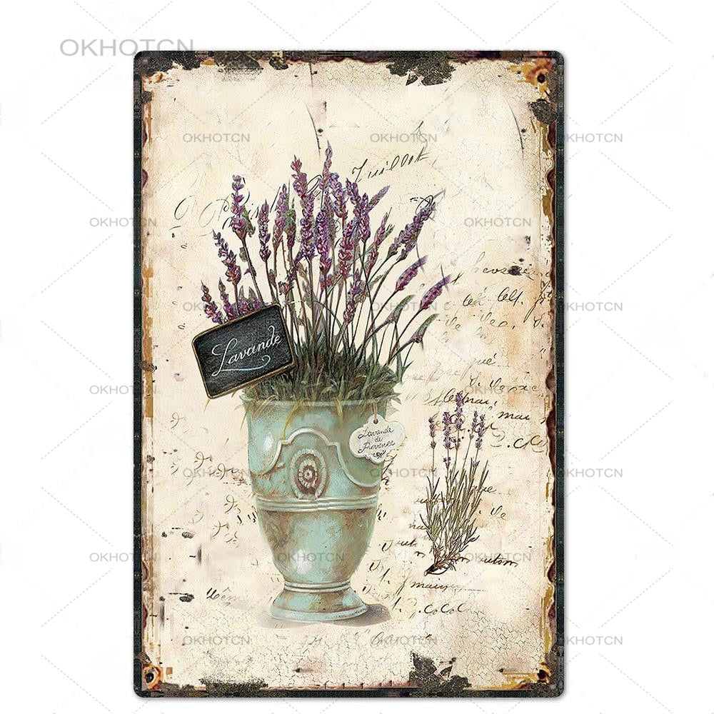 Garden Rules Metal Sign Vintage Metal Plaque Plates Decor For Pub Bar Home Wall Decor Tin Signs Flower Poster Gift
