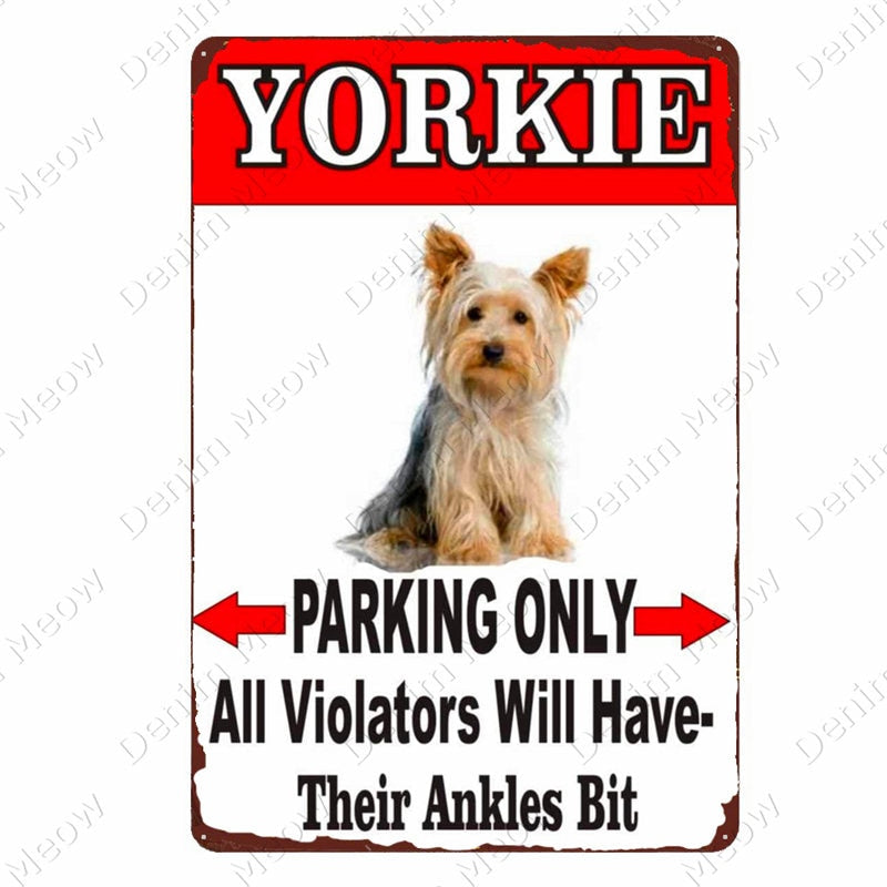 Vintage Pet Yorkshire Terrier Metal Tin Sign Pub Bar