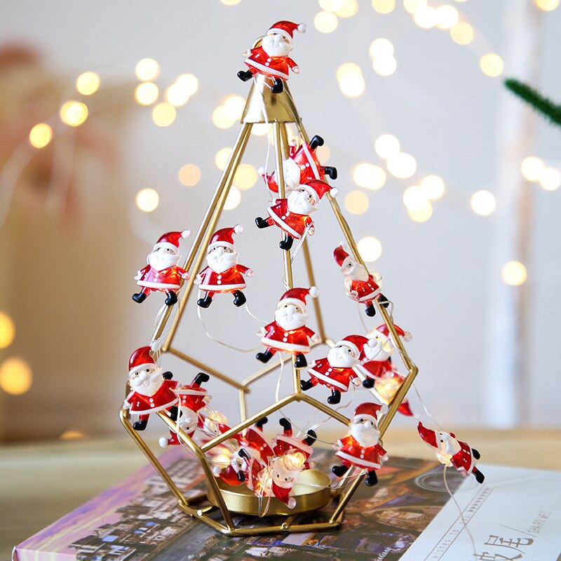 Figurine Christmas Tree LED Garland String Light Christmas Ornaments