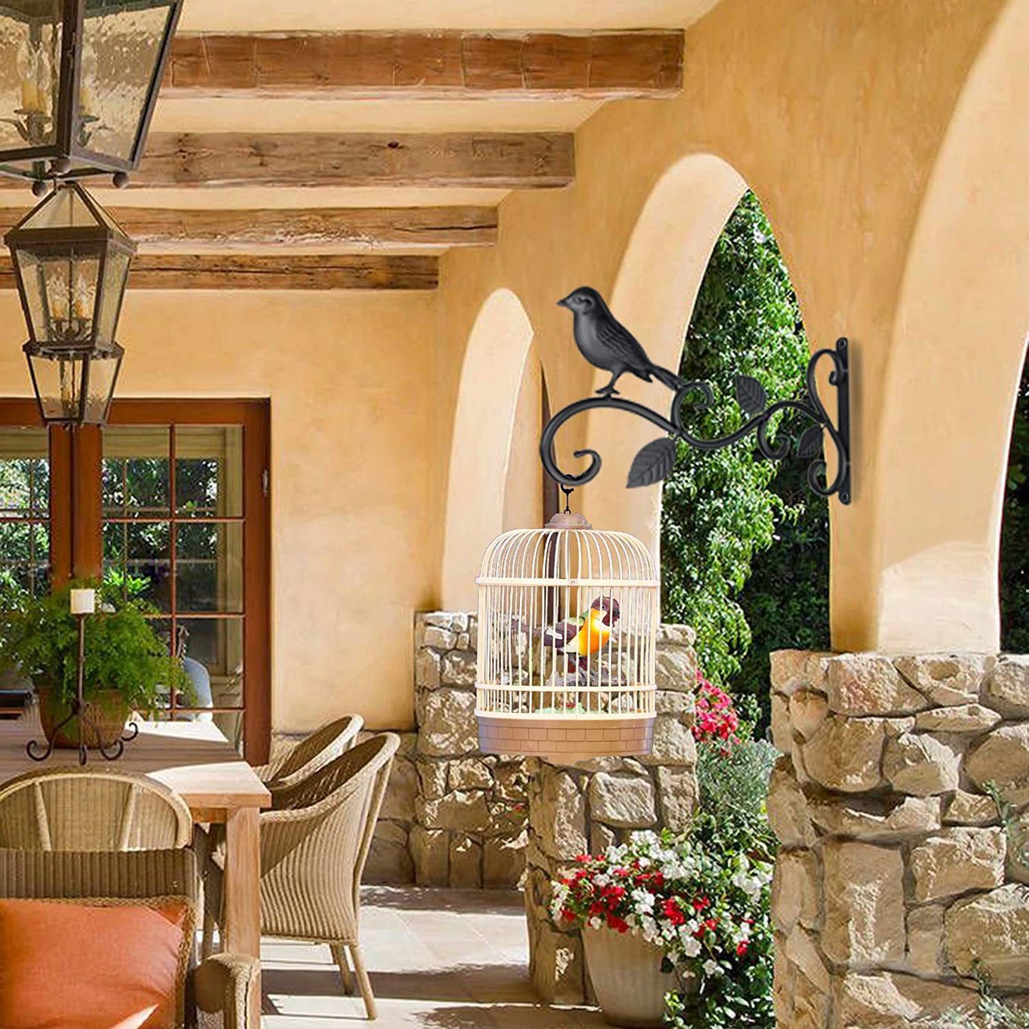 Bird Wrought Iron Planter Bracket