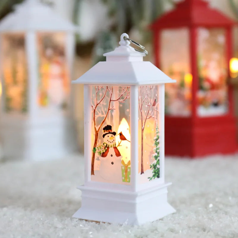 Christmas Lantern Light Merry Christmas Decorations for Home 2023 Navidad Christmas Tree Ornaments Xmas Gifts New Year 2024