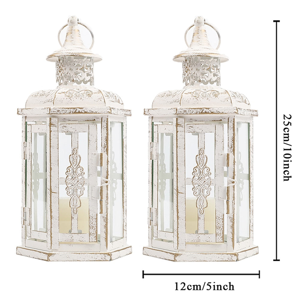 Rustic Candle Lantern 2 PC