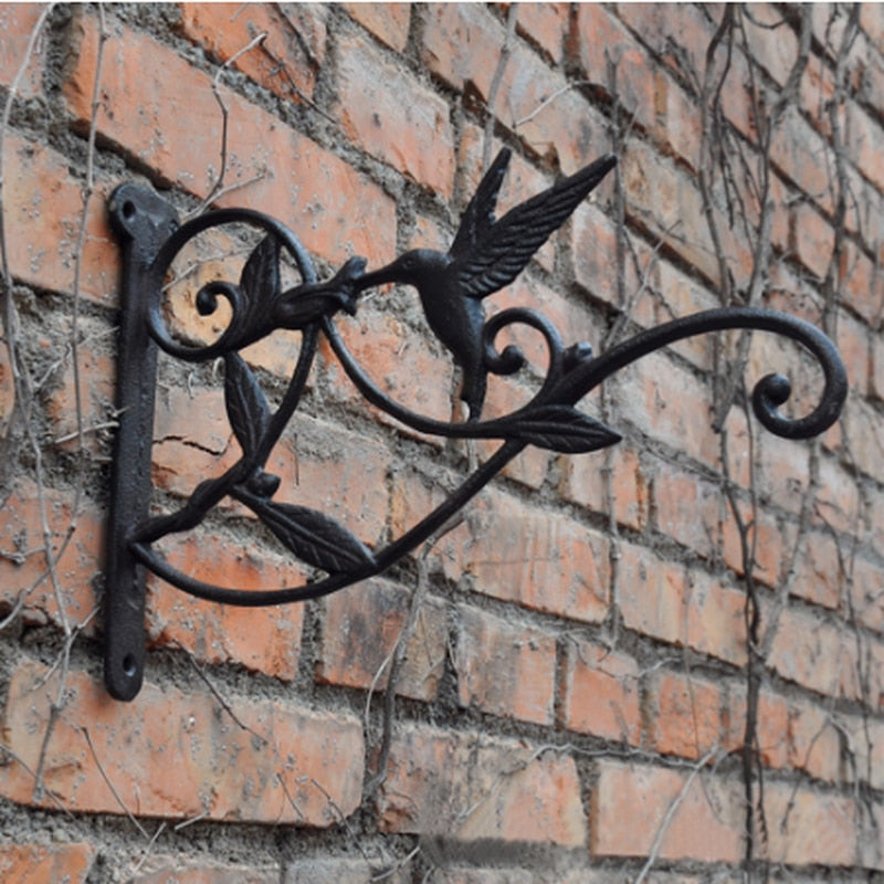 Humming Bird Wrought Iron Planter Bracket