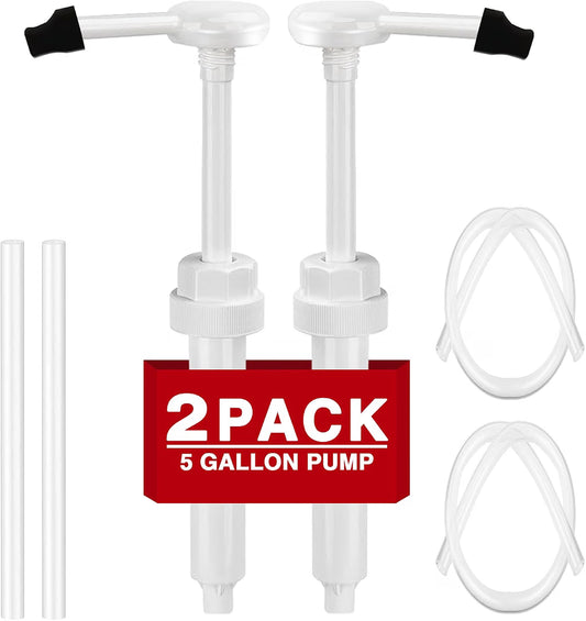 2-Pack Heavy-Duty 5 Gallon Bucket Pump Dispenser Set