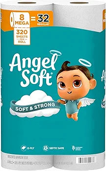 Angel Soft Toilet Paper – 8 Pack