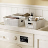 Clear Storage Bins with Bamboo Lids – Everyday Organization Set