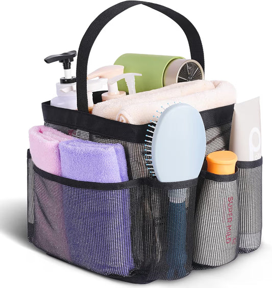 EUDELE Mesh Shower Caddy Portable with 8-Pocket Large Capacity Storage