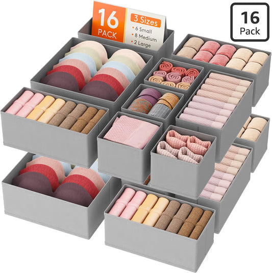 Fabric Drawer Organizer Set 16 Pack