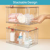 Stackable Storage Drawer Organizer 4 Pack Clear