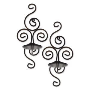 Scrollwork Candle Sconces