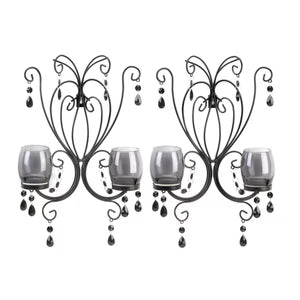 Midnight Elegance Wall Sconces Set/2