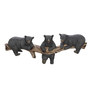Black Bear Trio Hooks Wall Plaque