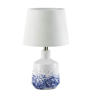 White and Blue Splash Table Lamp