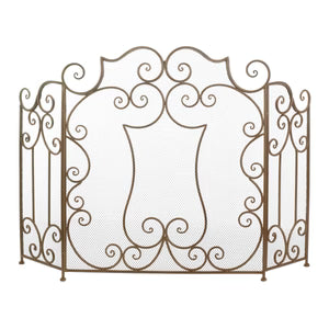 Modern Scroll Fireplace Screen