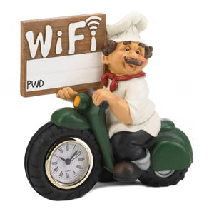 Chef W/wifi Sign and Clock