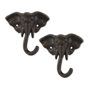 Elephant Cast Iron Wall Hook Set – Versatile & Durable Home Decor