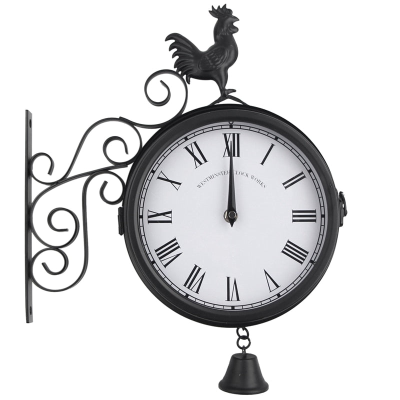 Double-sided Vintage Garden Clock