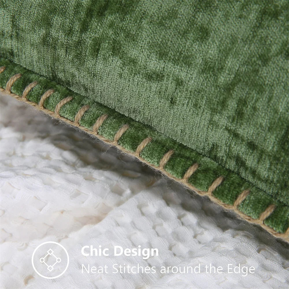 Grey Chenille Throw Pillow Cover – 45x45cm (Single Piece)