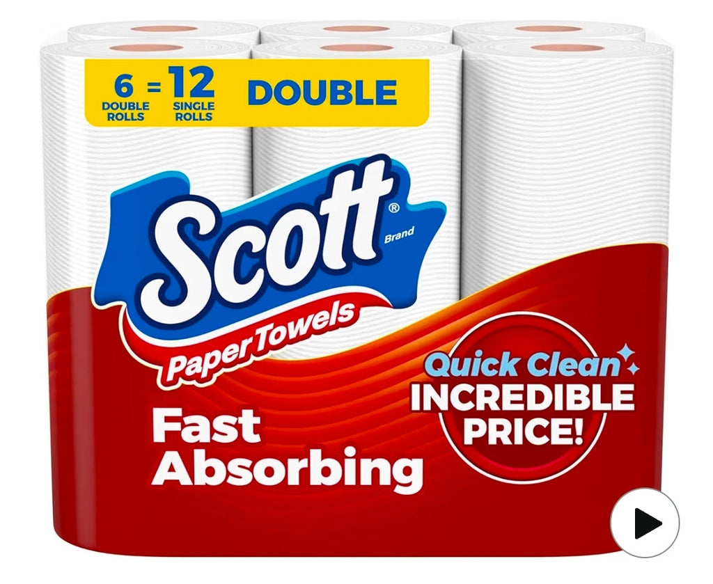 Scott Quick Clean Paper Towels — Double Rolls (6 ct)