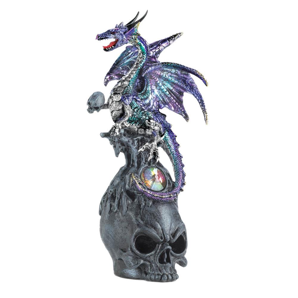 Mystical Dragon And Skull Figurine