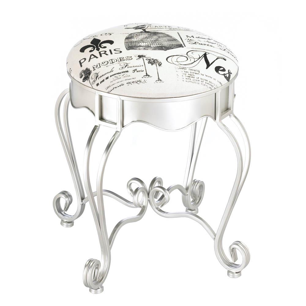 Pretty in Paris Metal Stool