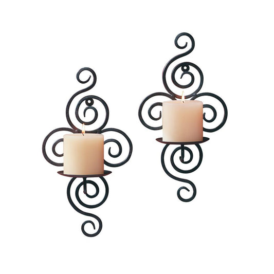 Scrollwork Candle Sconces