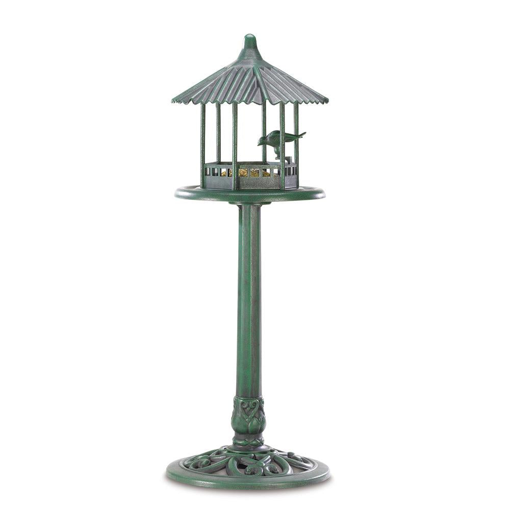 Verdigris Gazebo Standing Bird Feeder